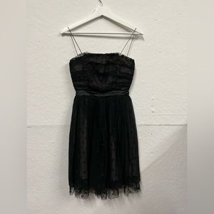 Urban outfitters vintage black and gold polka dot cocktail dress